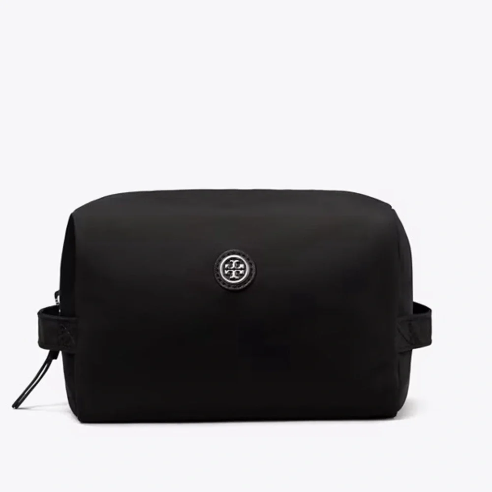 Tory Burch Large nylon cosmetic bag black NEW